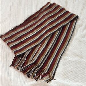 Striped Fringe Scarf